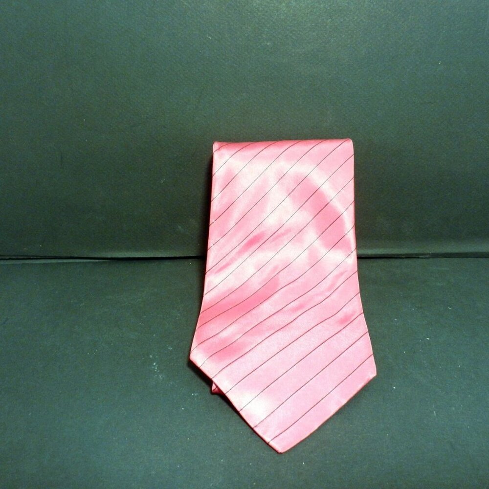 Bally Authentic Classical Diagonal Strip Red/ Black Mens Silk Swiss Tie VTG 3577